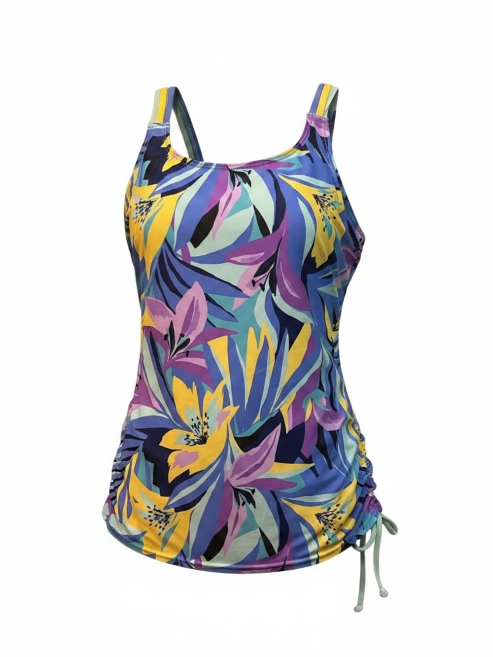 ZeroXposur Royal Blue Swim tanking with swim skirt Sz Large